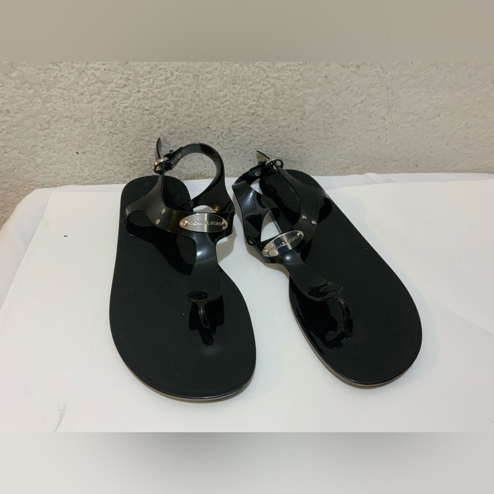 Michael Kors Black Rubber Sandals PVC size 9M